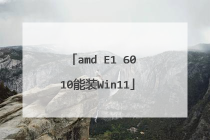 amd E1 6010能装Win11