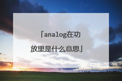 analog在功放里是什么意思