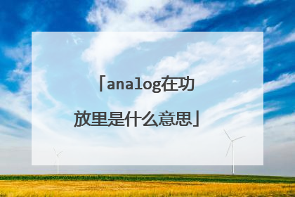 analog在功放里是什么意思