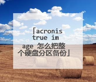 acronis true image 怎么把整个硬盘分区备份