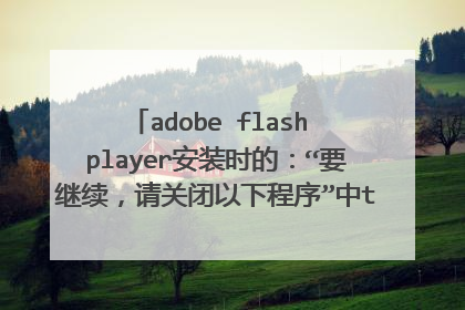 adobe flash player安装时的:“要继续,请关闭以下程序”中thunderplatform是什么,怎么关