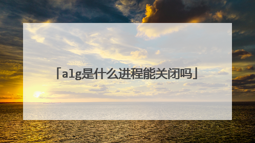 alg是什么进程能关闭吗