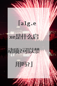 alg.exe是什么启动项?可以禁用吗?