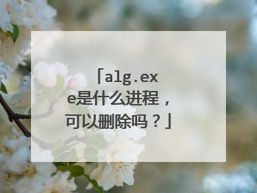 alg.exe是什么进程,可以删除吗?