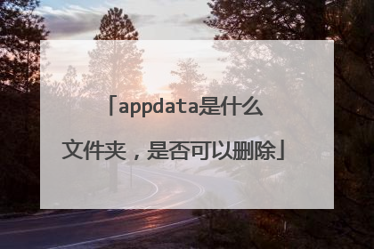 appdata是什么文件夹,是否可以删除