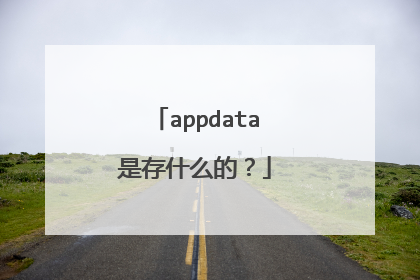 appdata是存什么的?