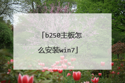 b250主板怎么安装win7