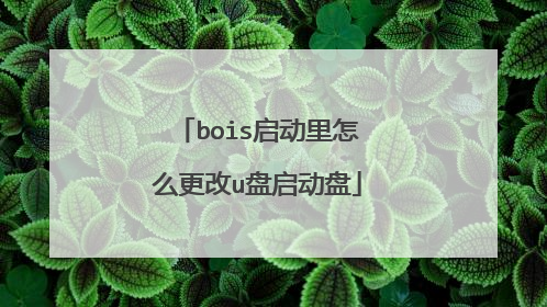bois启动里怎么更改u盘启动盘