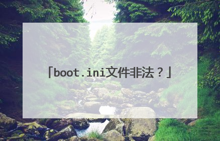boot.ini文件非法？