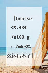 bootsect.exe /nt60 g: /mbr怎么运行不了