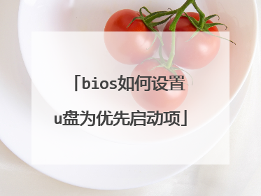 bios如何设置u盘为优先启动项