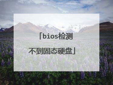 bios检测不到固态硬盘