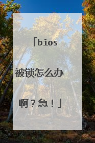 bios被锁怎么办啊?急!