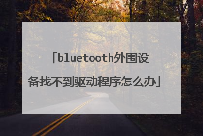 bluetooth外围设备找不到驱动程序怎么办