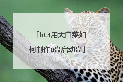 bt3用大白菜如何制作u盘启动盘