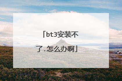 bt3安装不了.怎么办啊