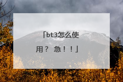 bt3怎么使用? 急!!