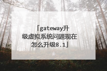 gateway升级虚拟系统问题现在怎么升级8.1