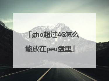 gho超过4G怎么能放在peu盘里