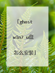 ghost win7 u盘 怎么安装