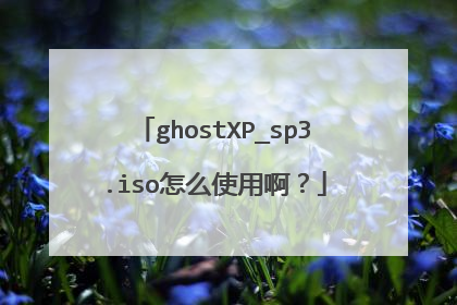 ghostXP_sp3.iso怎么使用啊?