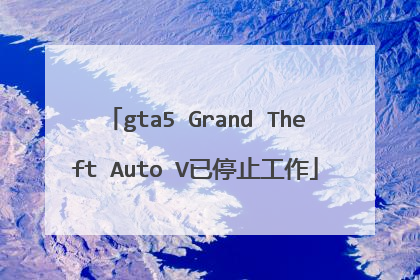 gta5 Grand Theft Auto V已停止工作