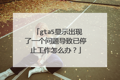 gta5显示出现了一个问题导致已停止工作怎么办?