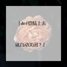 dnf登陆上去就自动关闭？