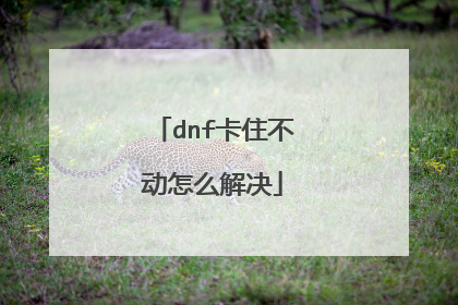 dnf卡住不动怎么解决