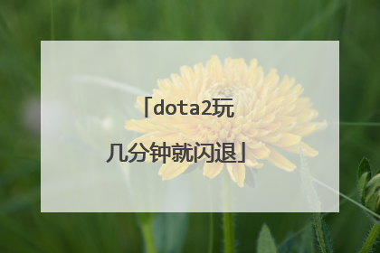 dota2玩几分钟就闪退
