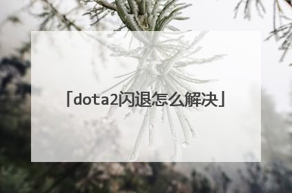 dota2闪退怎么解决