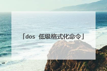 dos 低级格式化命令