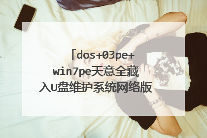 dos+03pe+win7pe天意全藏入U盘维护系统网络版1.0使用方法求解
