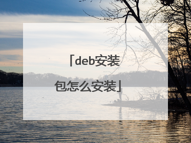 deb安装包怎么安装