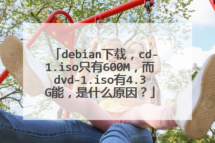 debian下载,cd-1.iso只有600M,而dvd-1.iso有4.3G能,是什么原因?