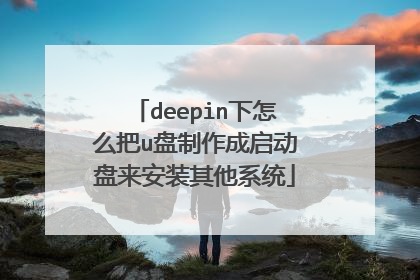 deepin下怎么把u盘制作成启动盘来安装其他系统