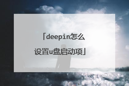 deepin怎么设置u盘启动项