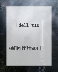 dell t100如何使用WOL