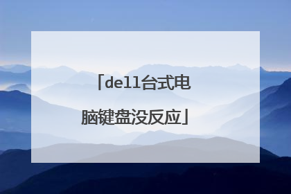 dell台式电脑键盘没反应