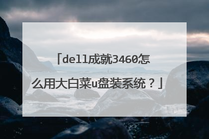 dell成就3460怎么用大白菜u盘装系统?