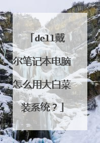 dell戴尔笔记本电脑怎么用大白菜装系统?