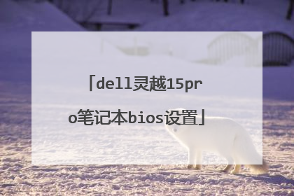 dell灵越15pro笔记本bios设置