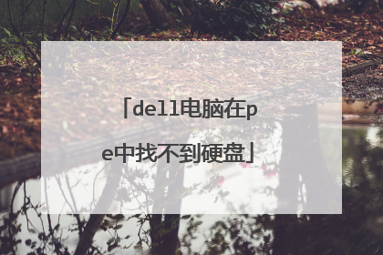 dell电脑在pe中找不到硬盘