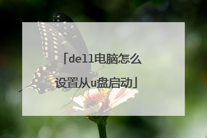 dell电脑怎么设置从u盘启动