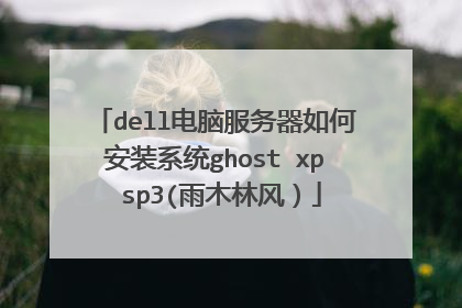 dell电脑服务器如何安装系统ghost xp sp3(雨木林风)