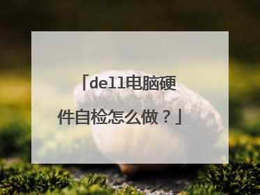 dell电脑硬件自检怎么做?