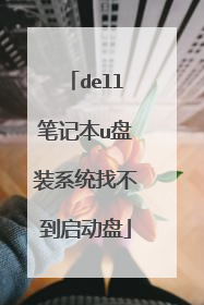dell笔记本u盘装系统找不到启动盘