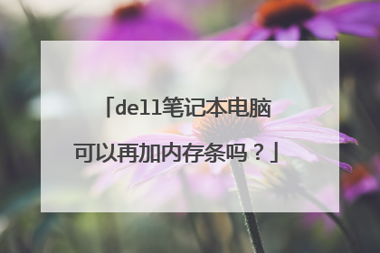 dell笔记本电脑可以再加内存条吗?