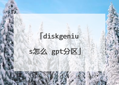 diskgenius怎么 gpt分区