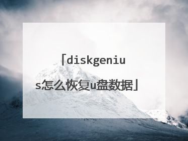 diskgenius怎么恢复u盘数据